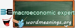 WordMeaning blackboard for macroeconomic expert